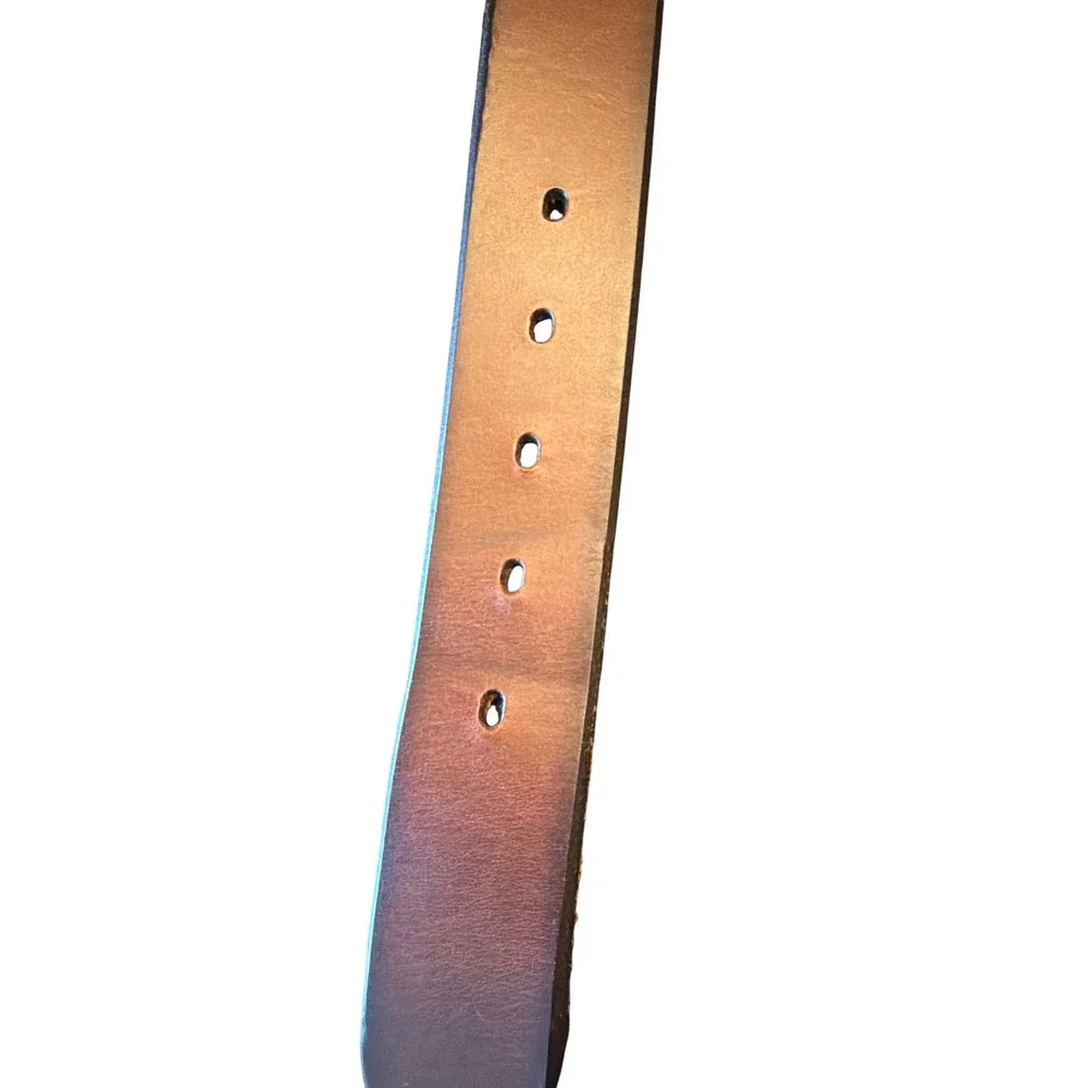 Dockers‎ Belt Brown Genuine Leather Size 38 Casual Classic Single Prong Buckle